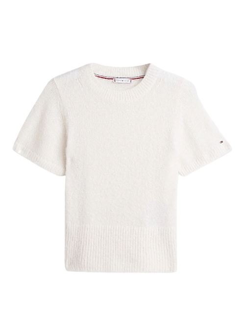 Maglioncino manica corta in misto lana e cashmere Tommy Hilfiger | WW0WW47650YBL